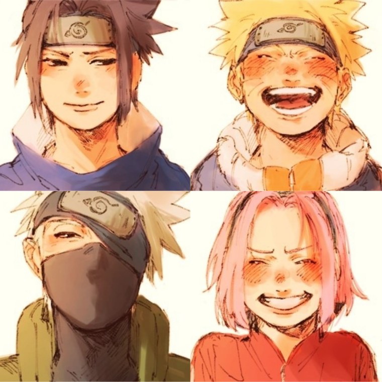 Team 7 Наруто, Какаши, Саске, Сакура