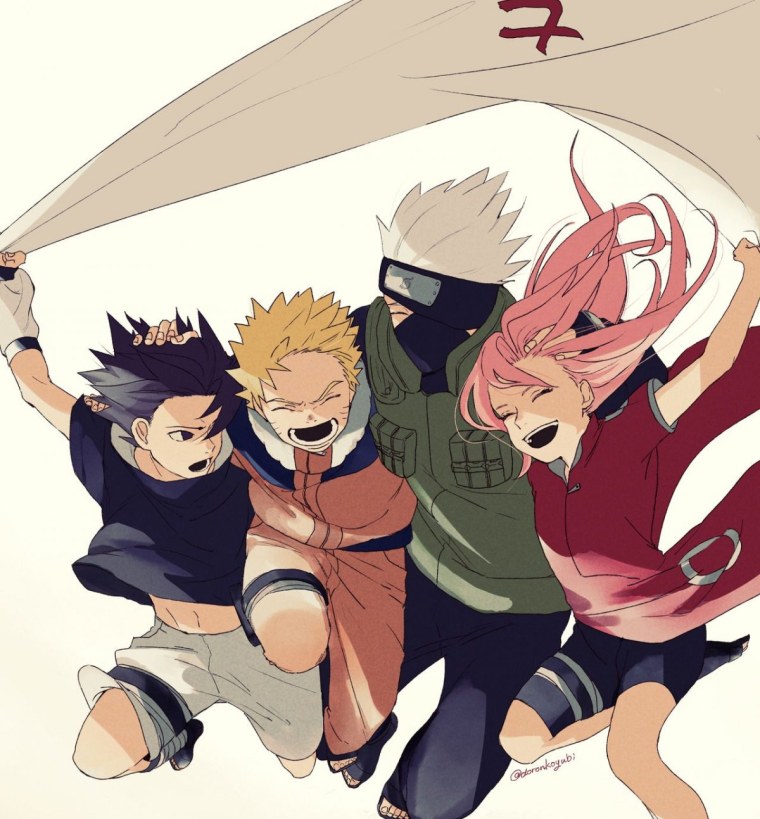 Team 7 Наруто, Какаши, Саске, Сакура