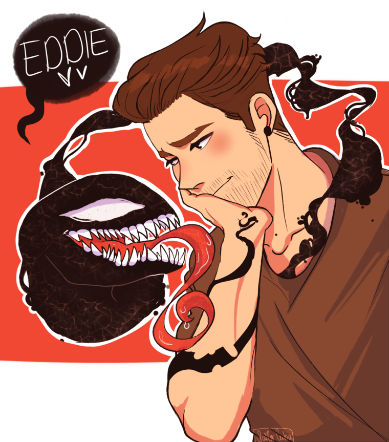 Арт шип Веном и Эдди Брок