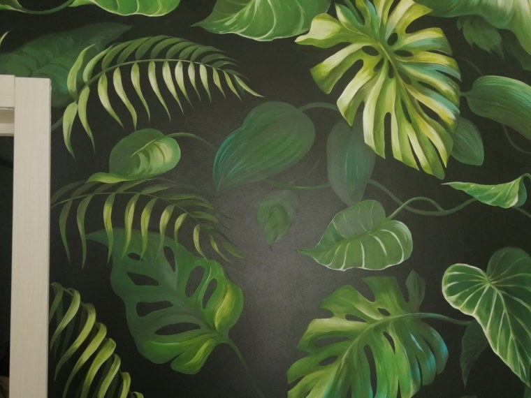 Монстера Пальма банан листья