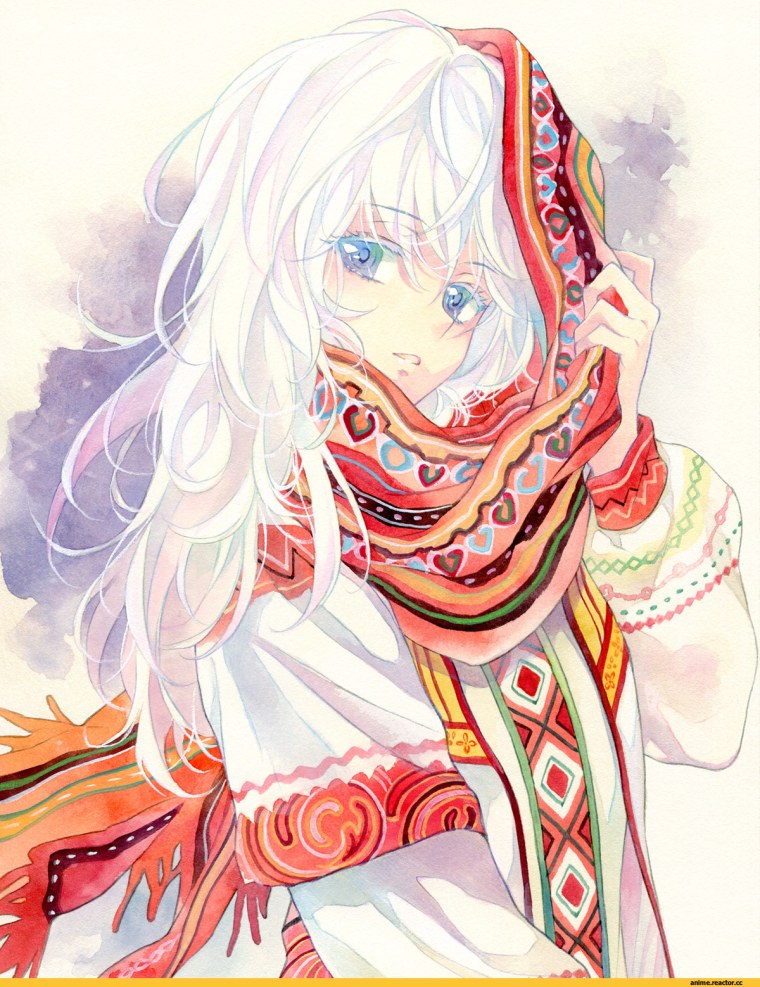 Девушка в кимоно аниме лежит