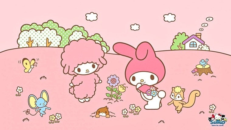 Парные обои Хелло Китти