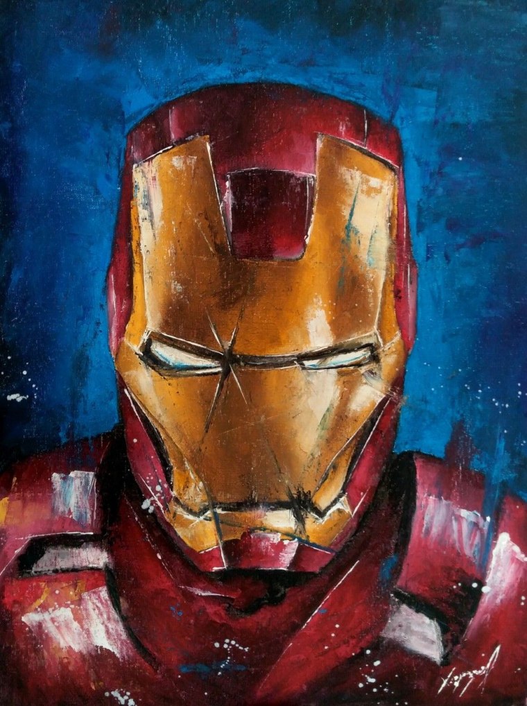 Железный человек на холсте