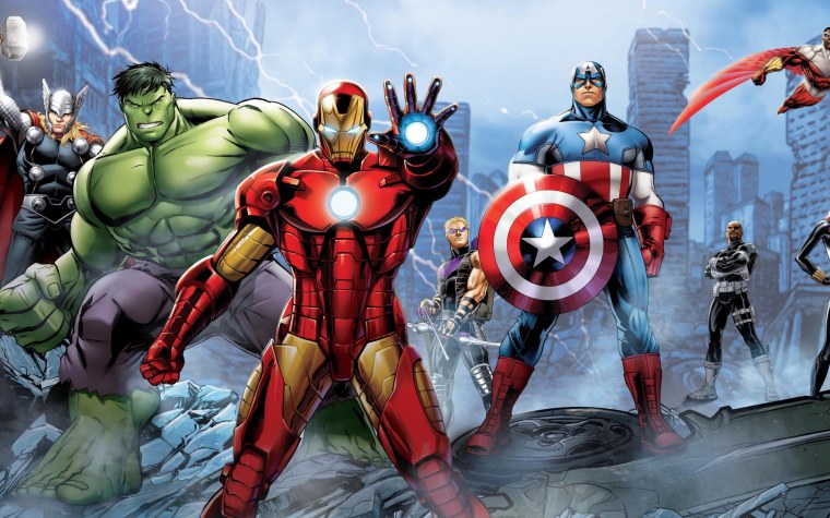 Человек паук Халк Железный человек Капитан Америка