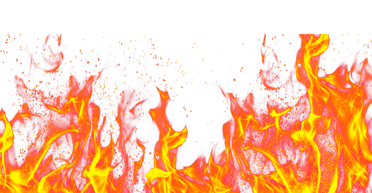 Пламя на прозрачном фоне