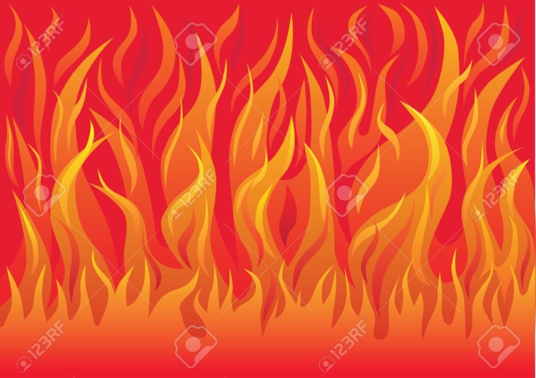 Языки пламени на Красном фоне