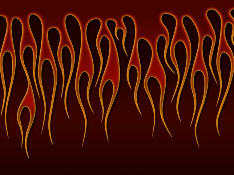 Череп на фоне огня