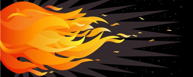 Пламя на черном фоне