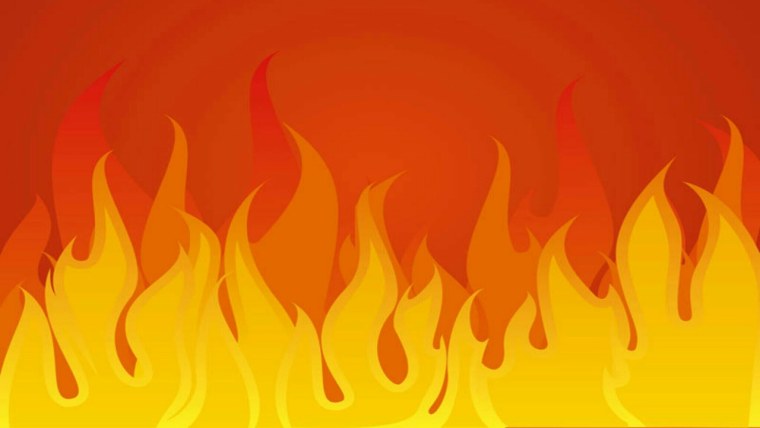 Огонь на прозрачном фоне