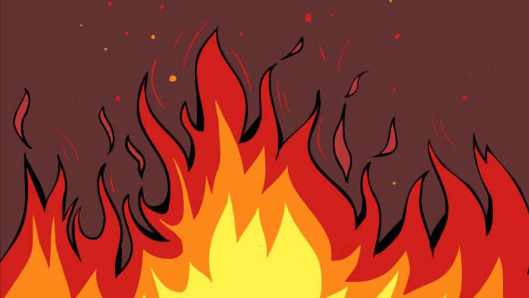 Огонь нарисованный