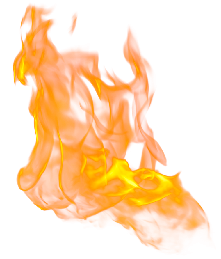 Пламя на прозрачном фоне