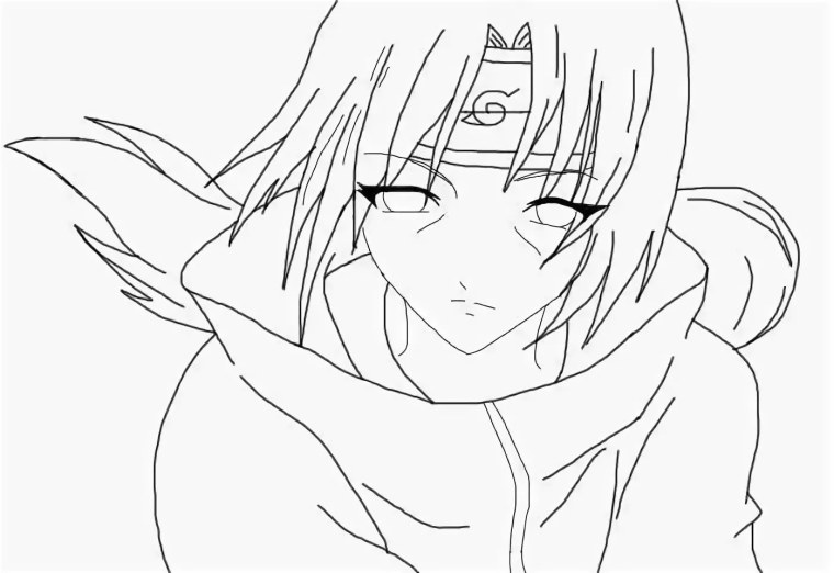 Картинки для срисовки черно белые аниме