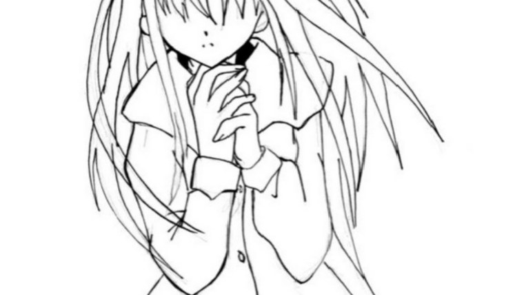 Рисунки для срисовки аниме легкие