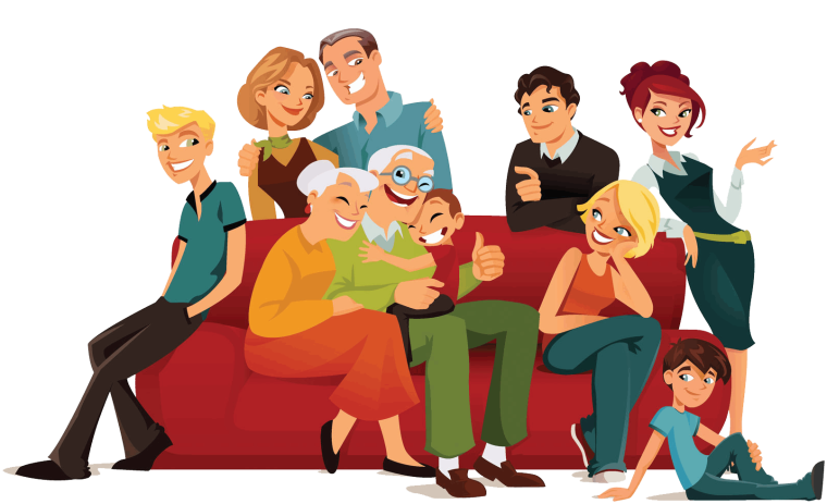 Семья мультяшный