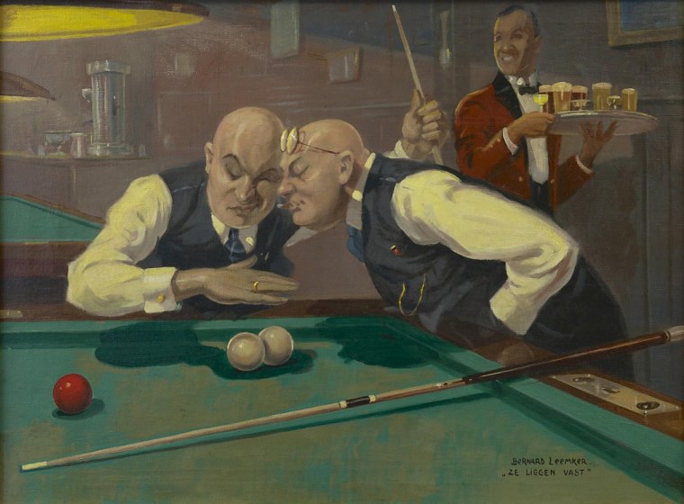 Картина "игра в бильярд"Каролюс Жан