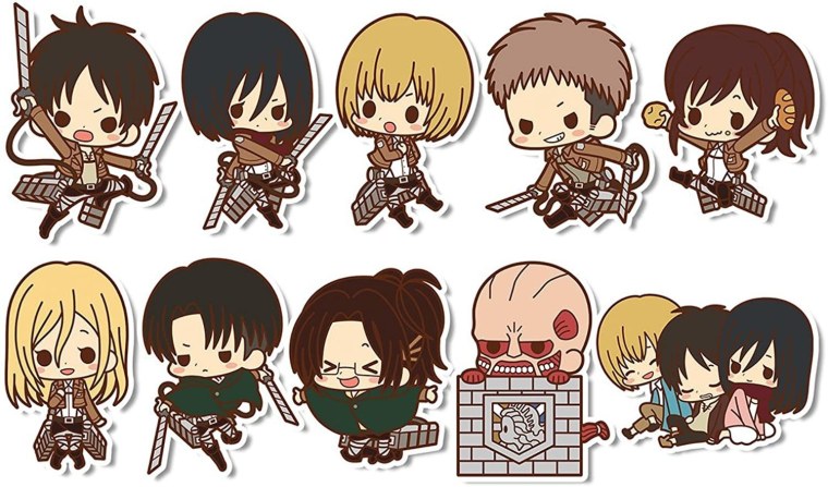 Атака титанов наклейки Леви