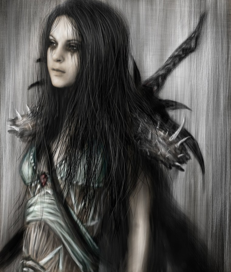 Женщина гот арт