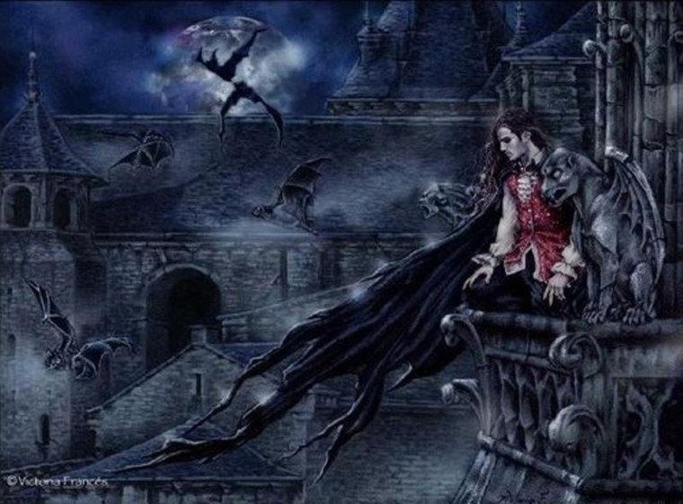 Замок Дракулы арт Готика вампир