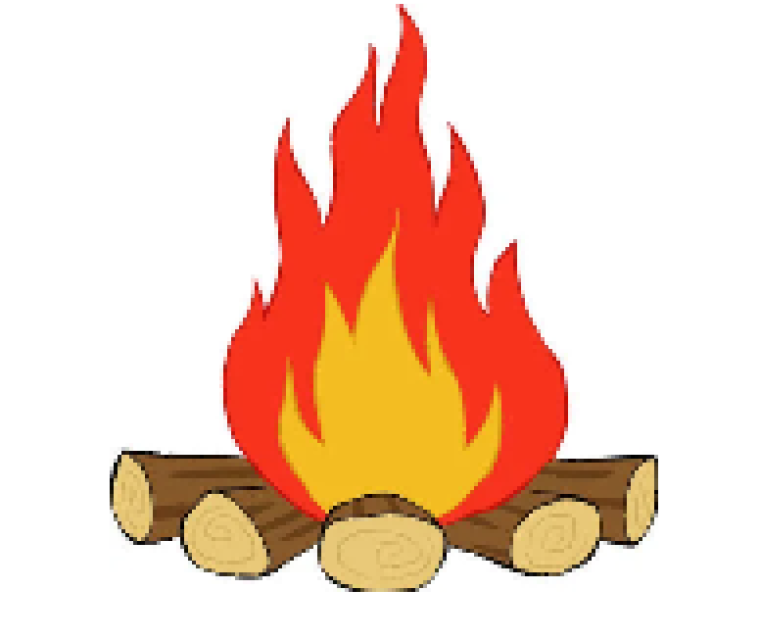 Костер нарисованный