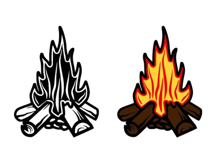 Векторное изображение костра