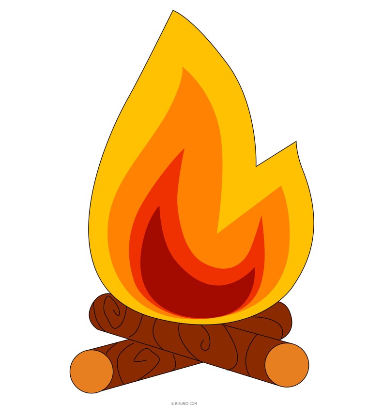 Костер мультяшный