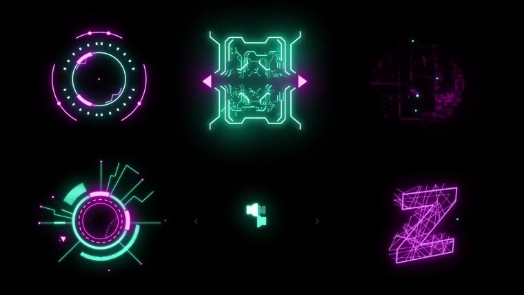 Cyberpunk HUD elements