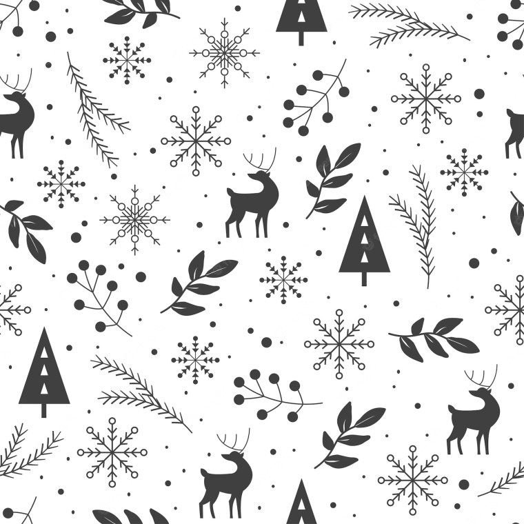 Новогодний орнамент на прозрачном фоне