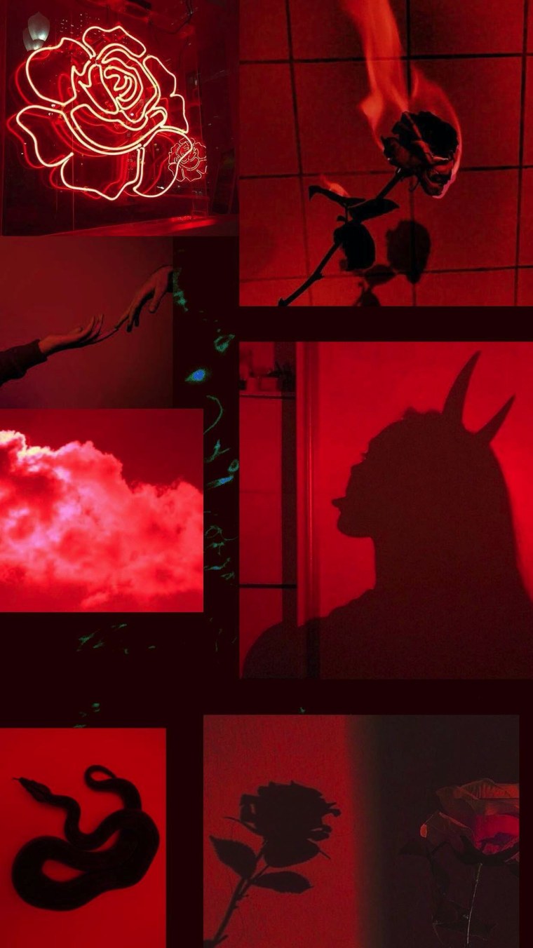 Обои на телефон Эстетика красного цвета