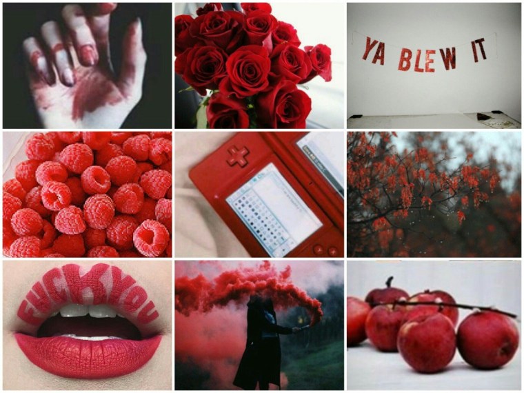 Эстетика красного цвета коллаж