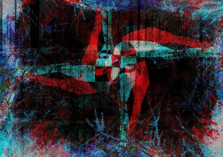 Красно синий глитч