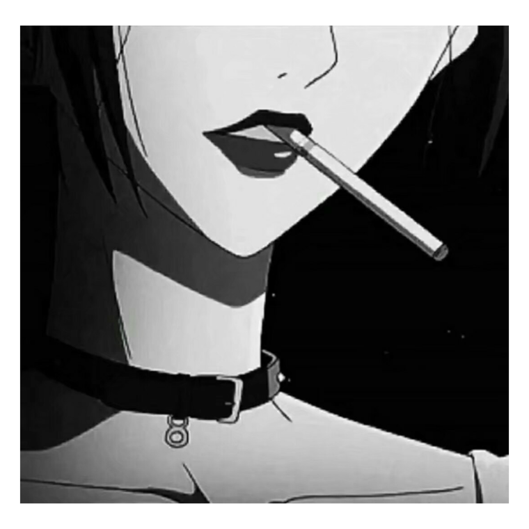 Курящая девушка аниме