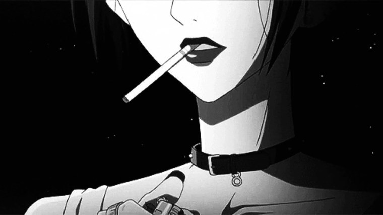 Нана Осаки с сигаретой