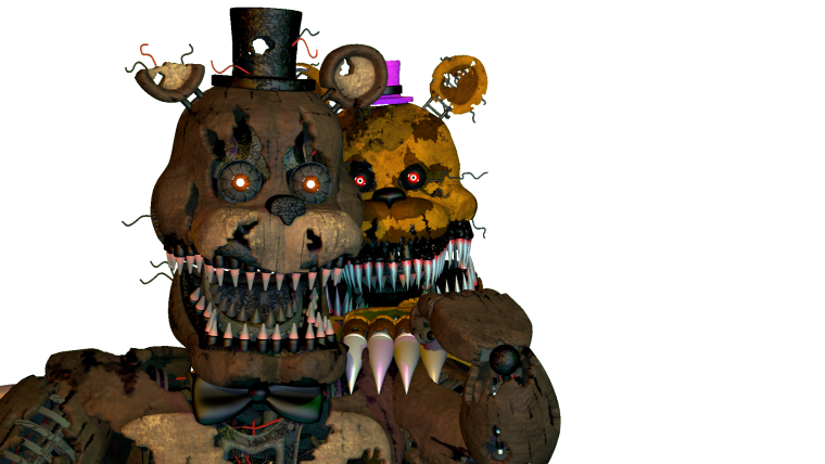 Кошмарный золотой Фредди ФНАФ 4