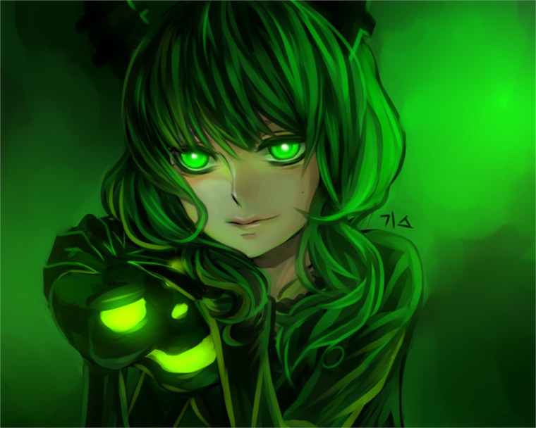 Аниме зелёный цвет