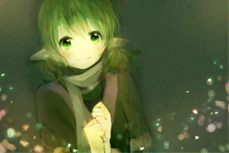 Аниме девушки с зелеными волосами каре