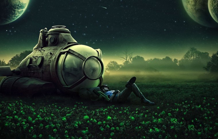 Космонавт арт фантастика