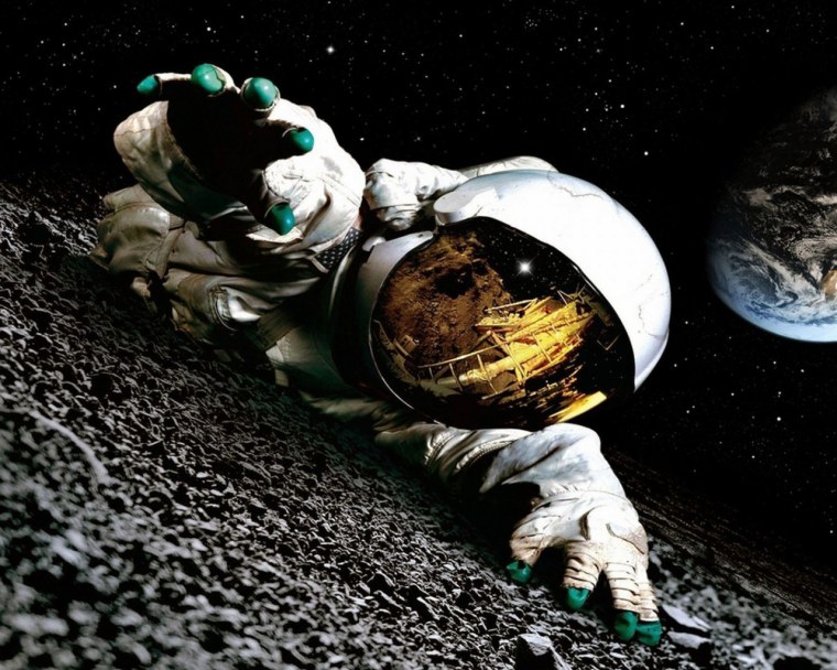 Космонавт в лесу