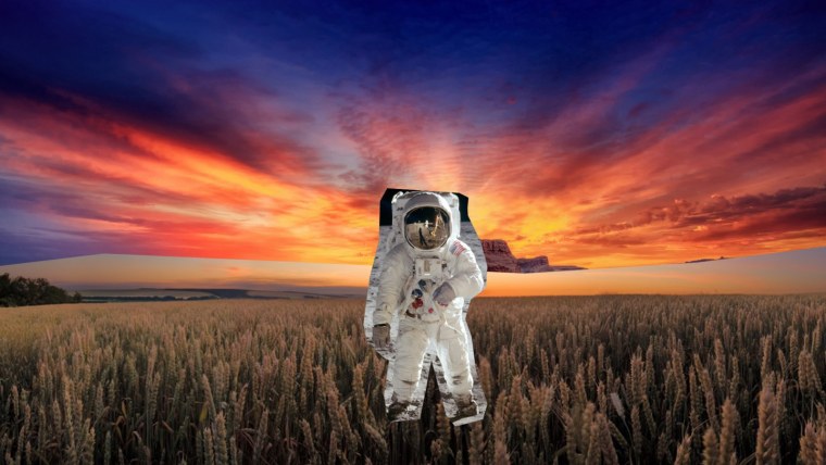 Космонавт на природе