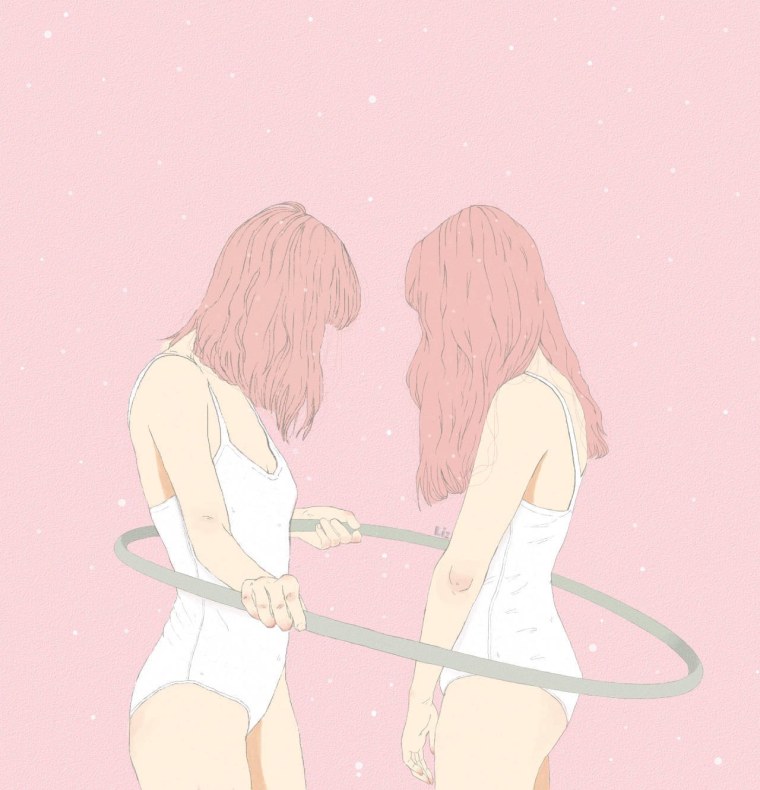 Парные обои с подругой и другом