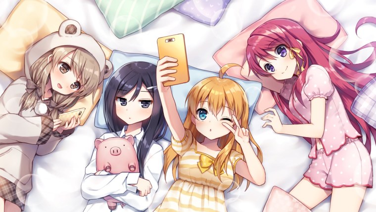 Четыре аниме девушки