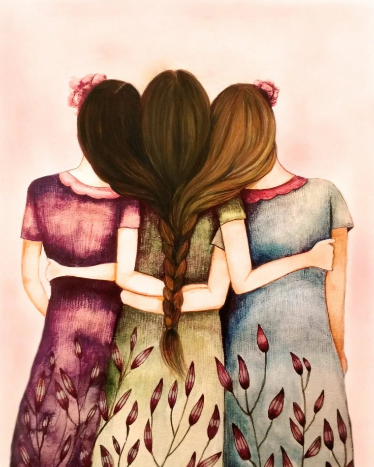 Подружки рисунок