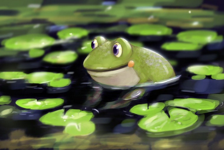Милая лягушка арт