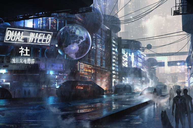 Киберпанк город