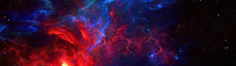 Красно синий космос