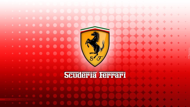 Логотип Ferrari на Красном фоне