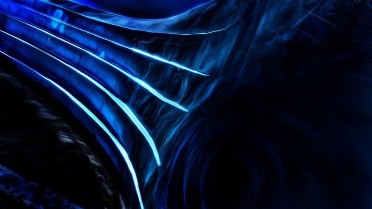 Синий неон на черном