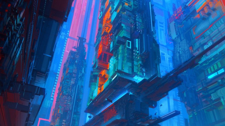 Фон в стиле киберпанк