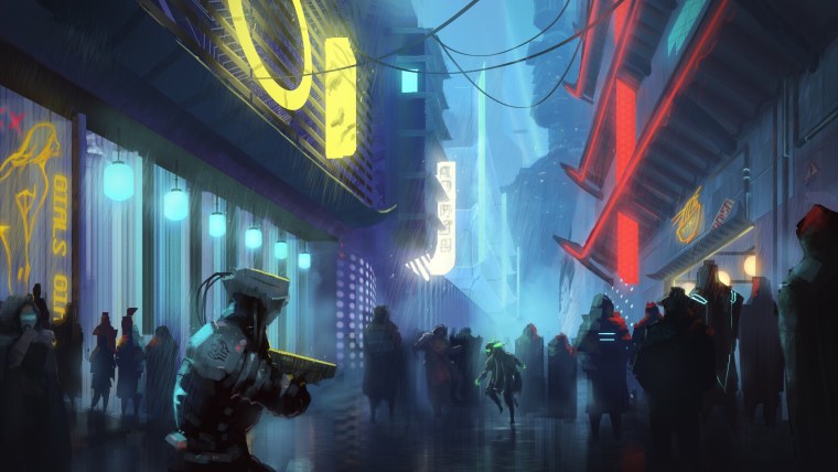 Киберпанк желтый