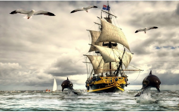 Корабль в шторм