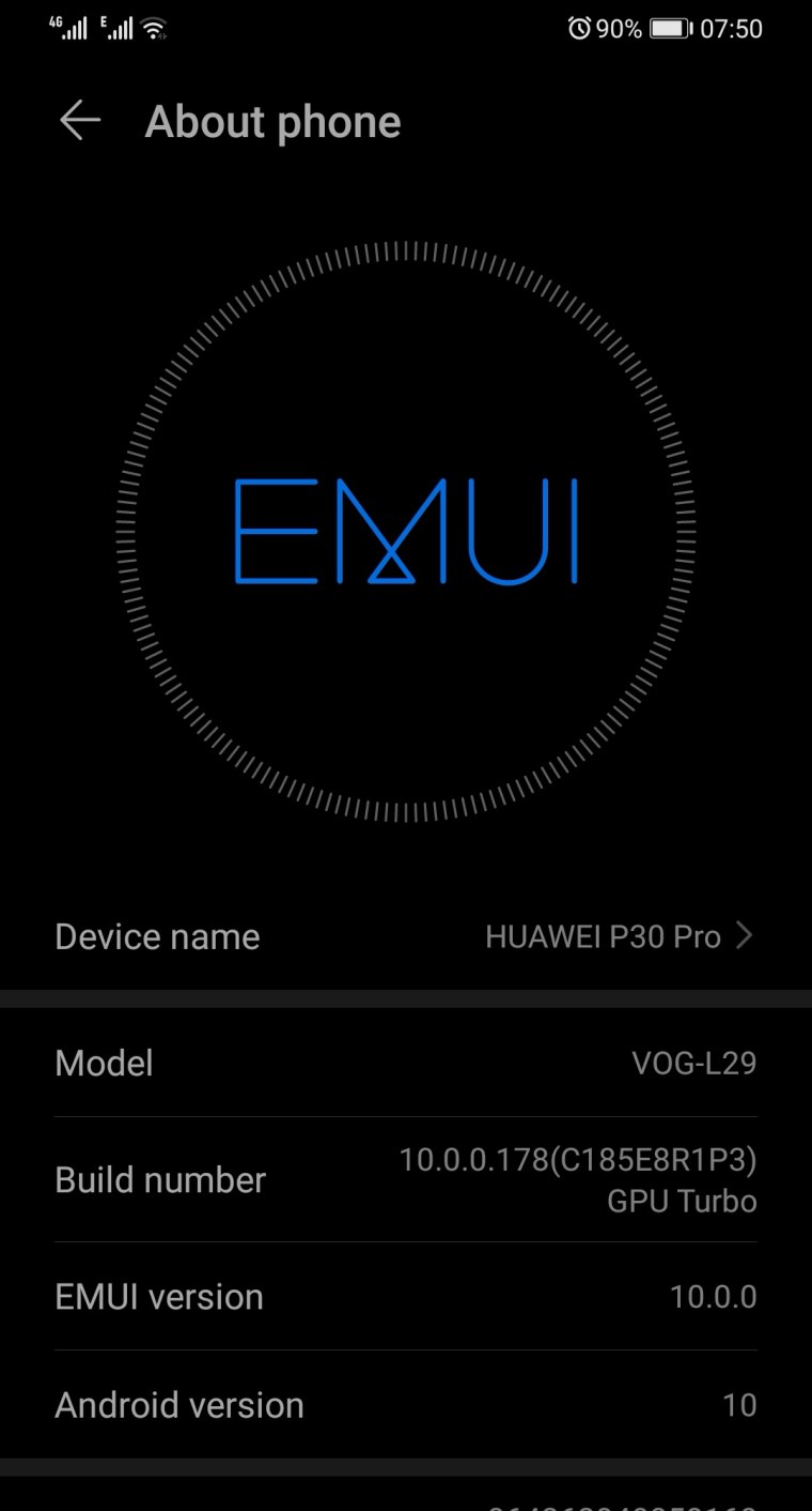 Хуавей 4 EMUI